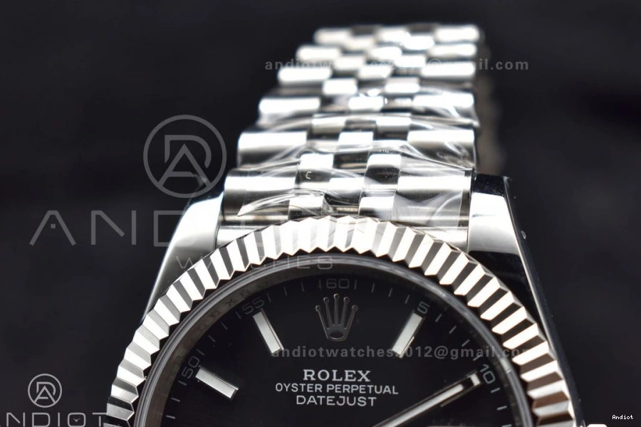 Jubilee Dial 633 Black DateJust Edition 1:1 DIWF Stick 41 904L on Steel 126334 Bracelet WellDesigned SA Best 0818